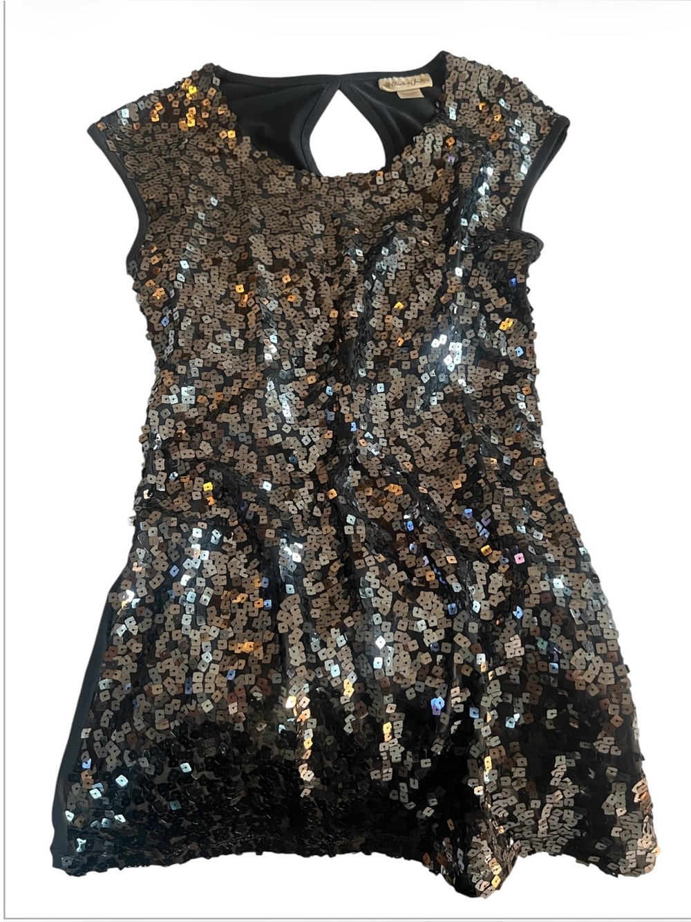 Belle Du Jour Black Sequin Mini Party Dress